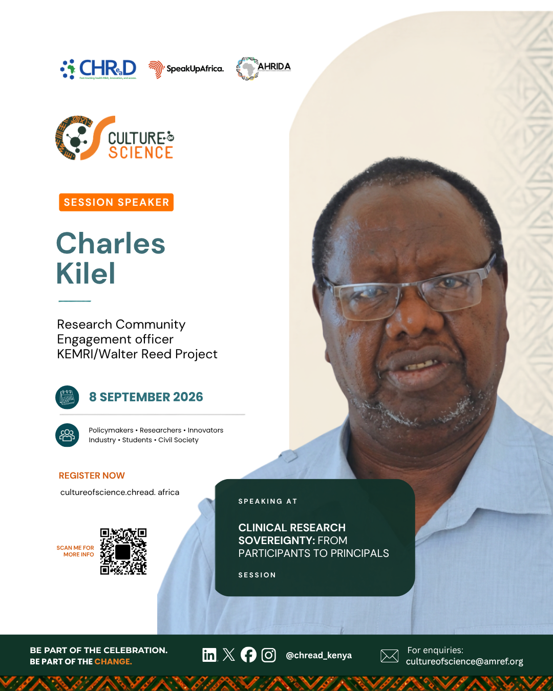 Culture of Science Conference speaker poster