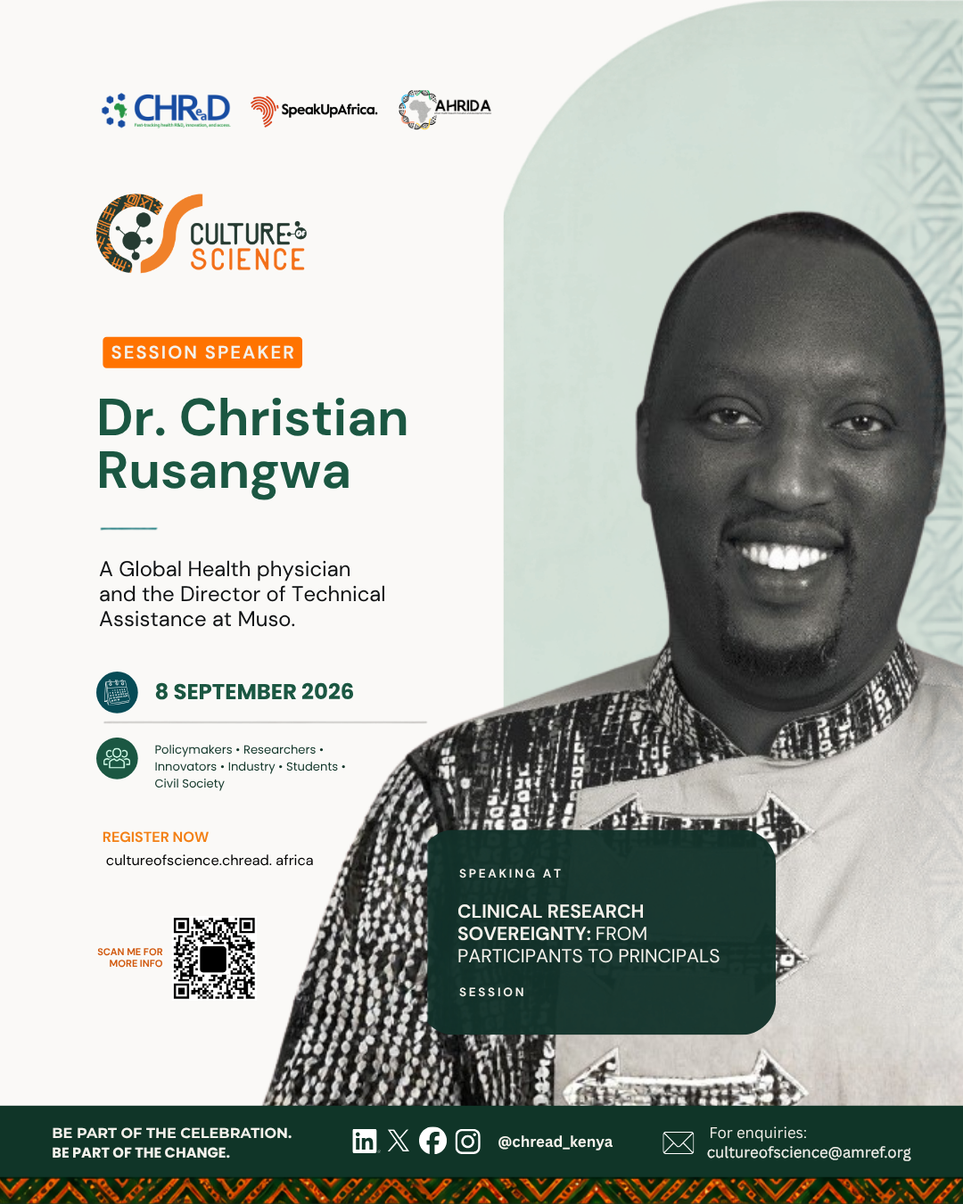 Culture of Science Conference speaker poster