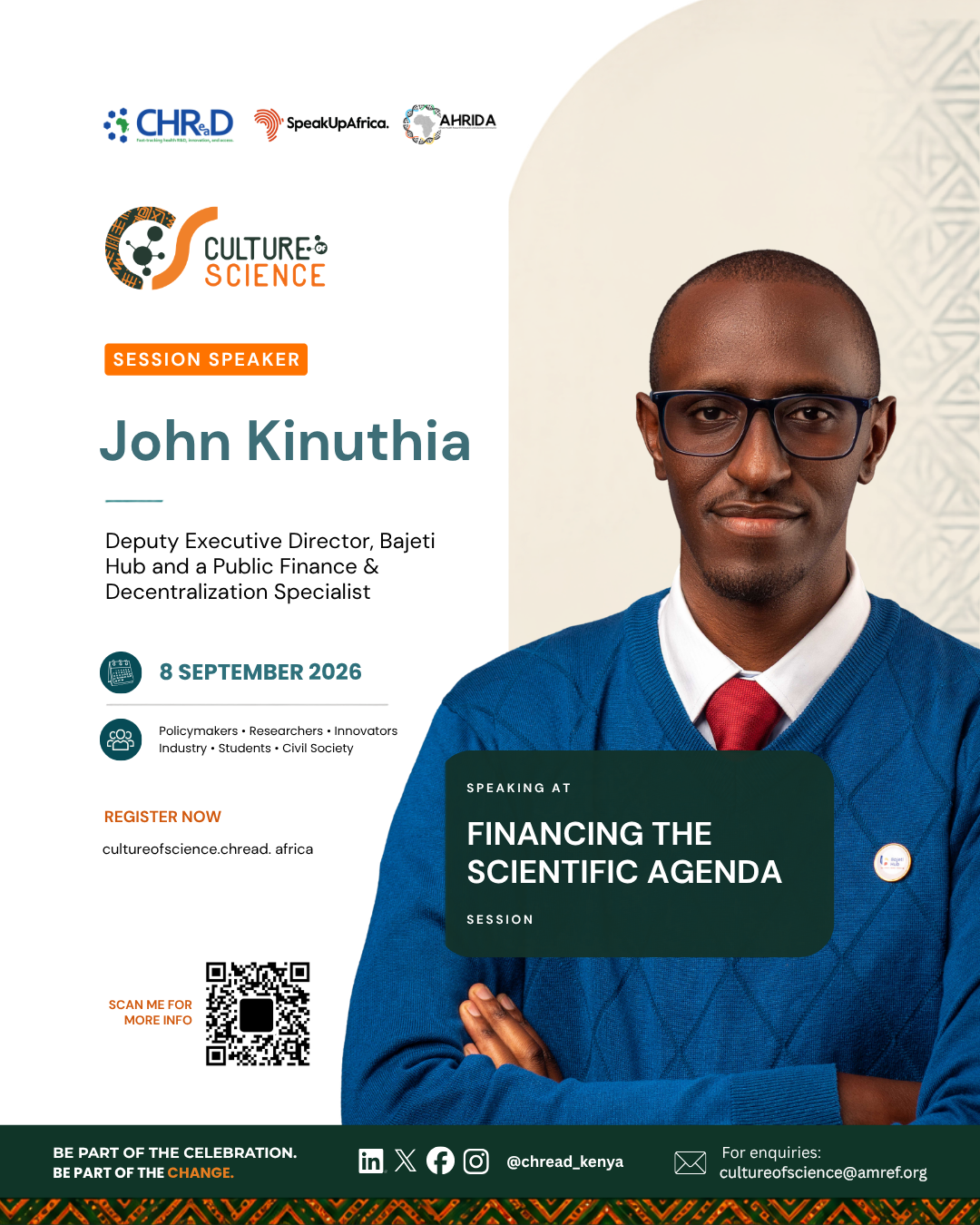 Culture of Science Conference speaker poster