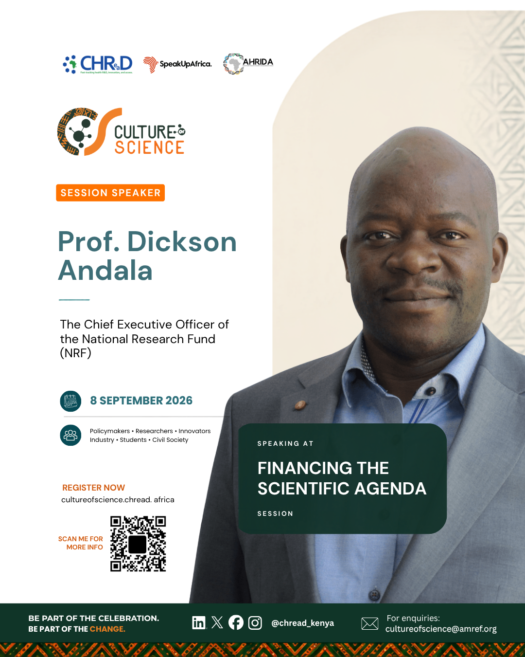 Culture of Science Conference speaker poster