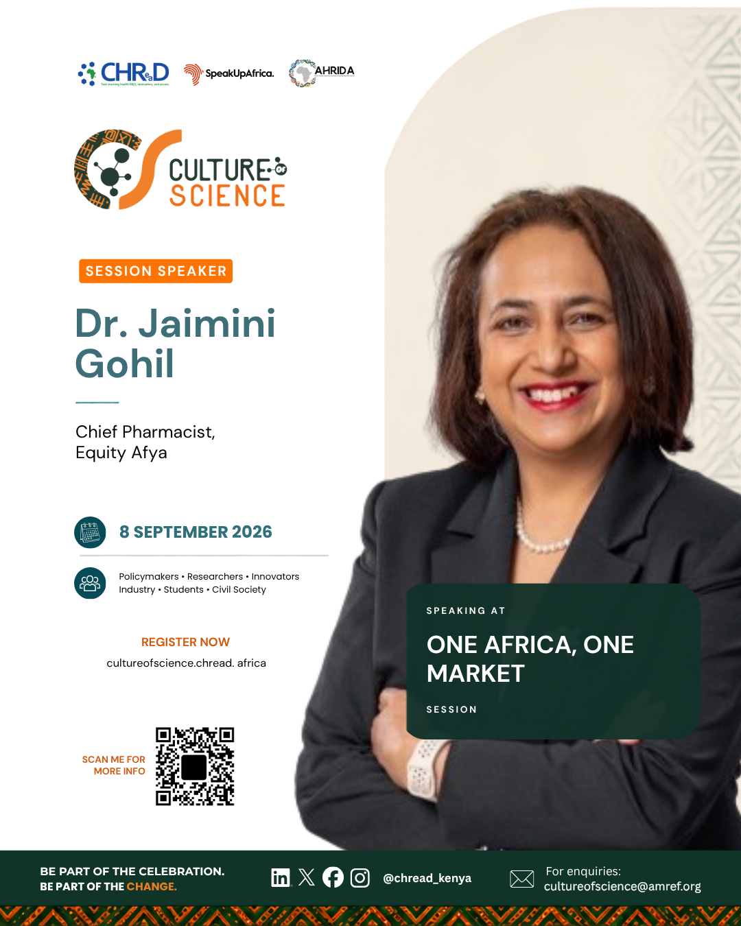 Culture of Science Conference speaker poster