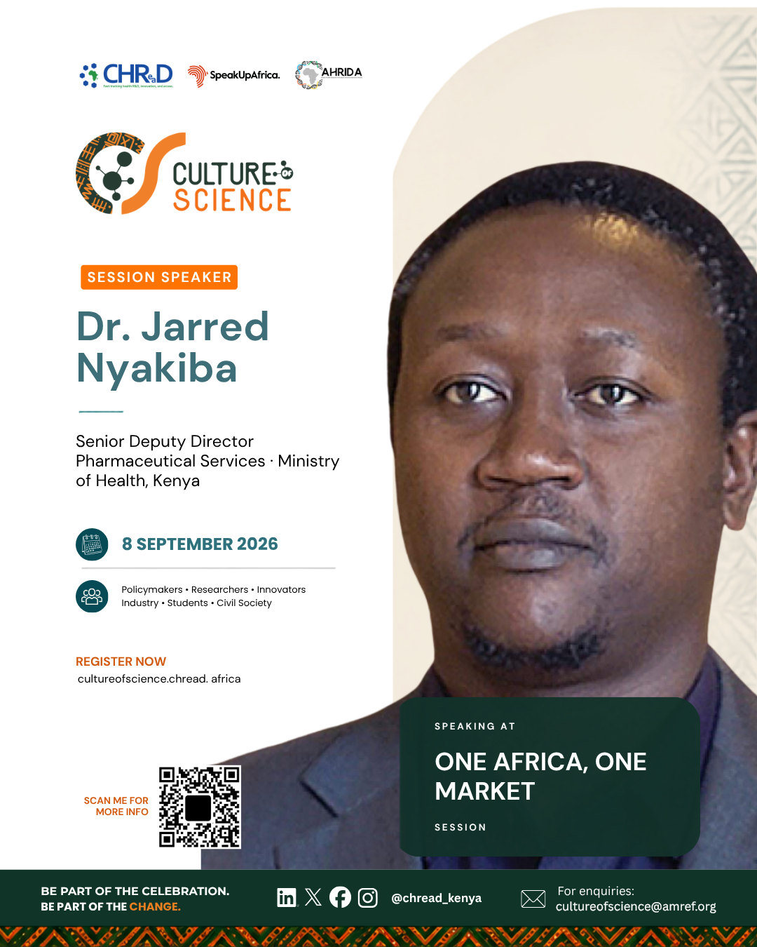 Culture of Science Conference speaker poster
