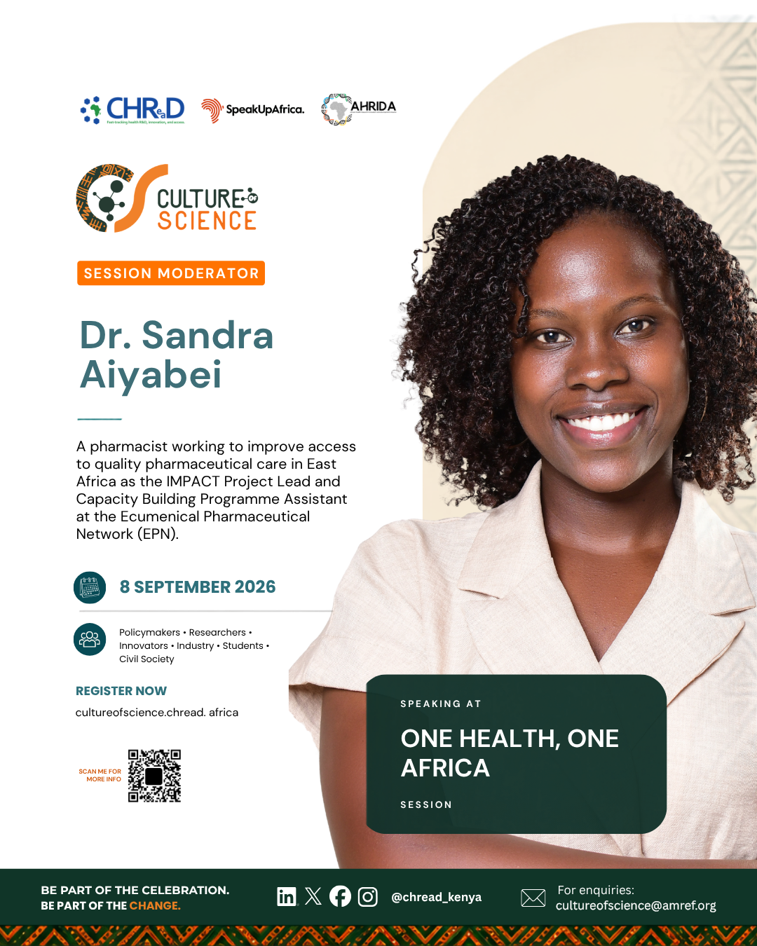 Culture of Science Conference speaker poster