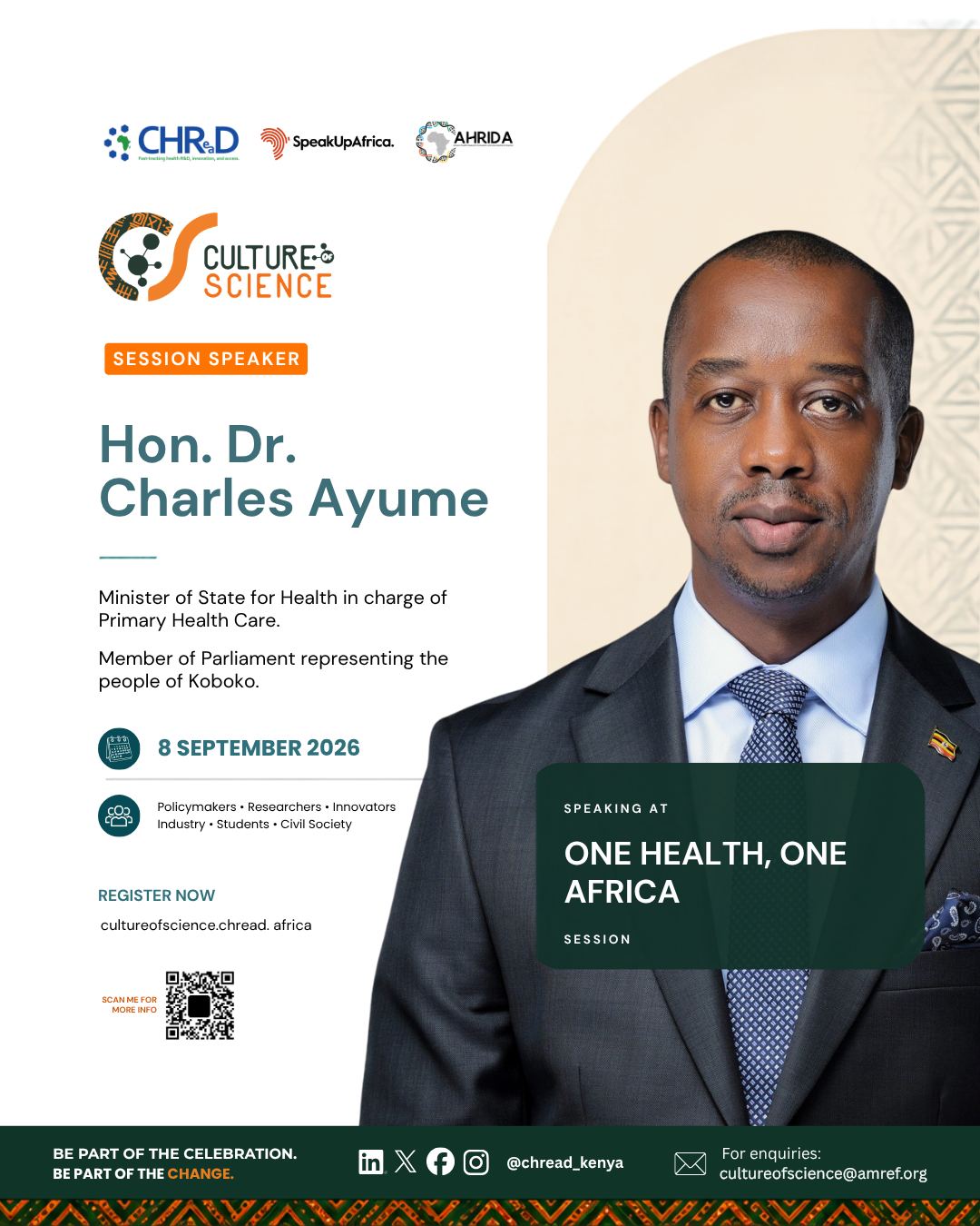 Culture of Science Conference speaker poster