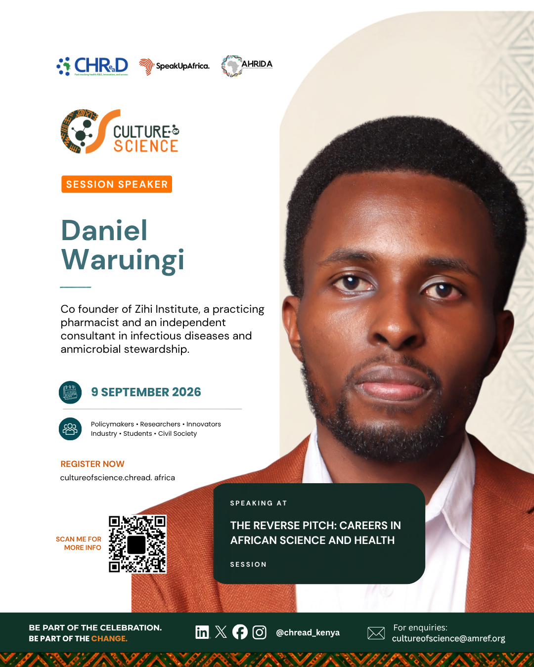 Culture of Science Conference speaker poster