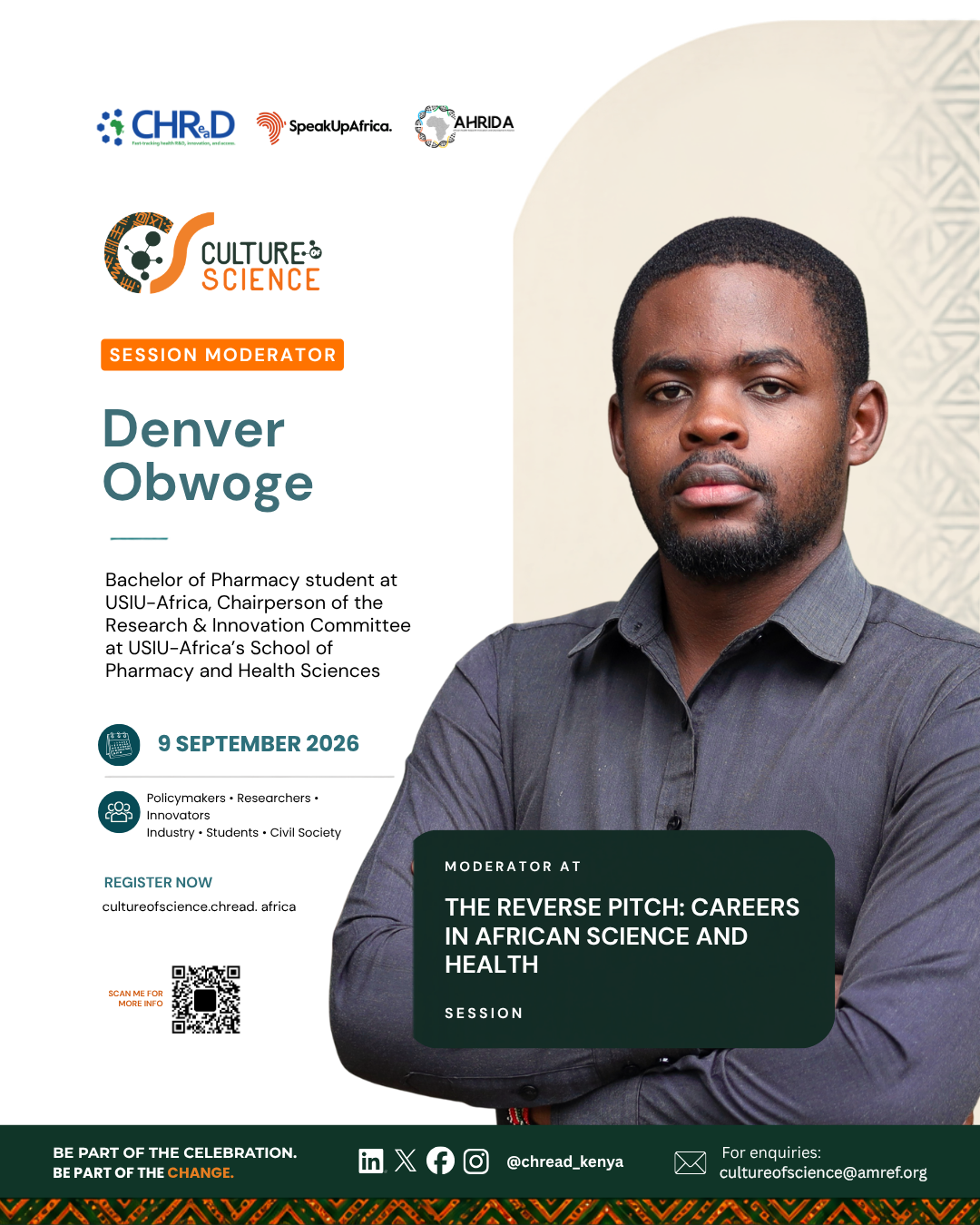 Culture of Science Conference speaker poster