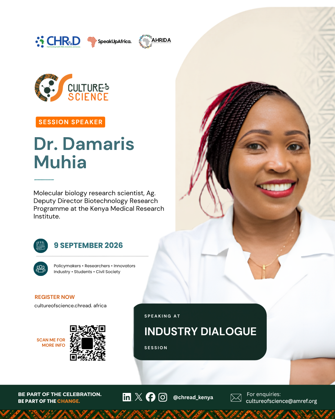 Culture of Science Conference speaker poster