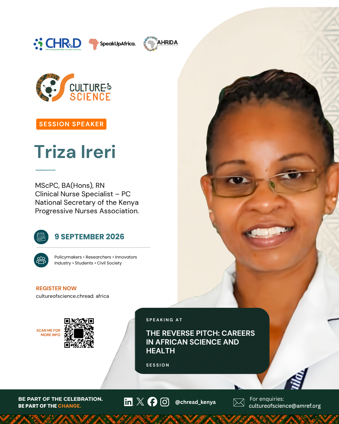 Culture of Science Conference speaker poster