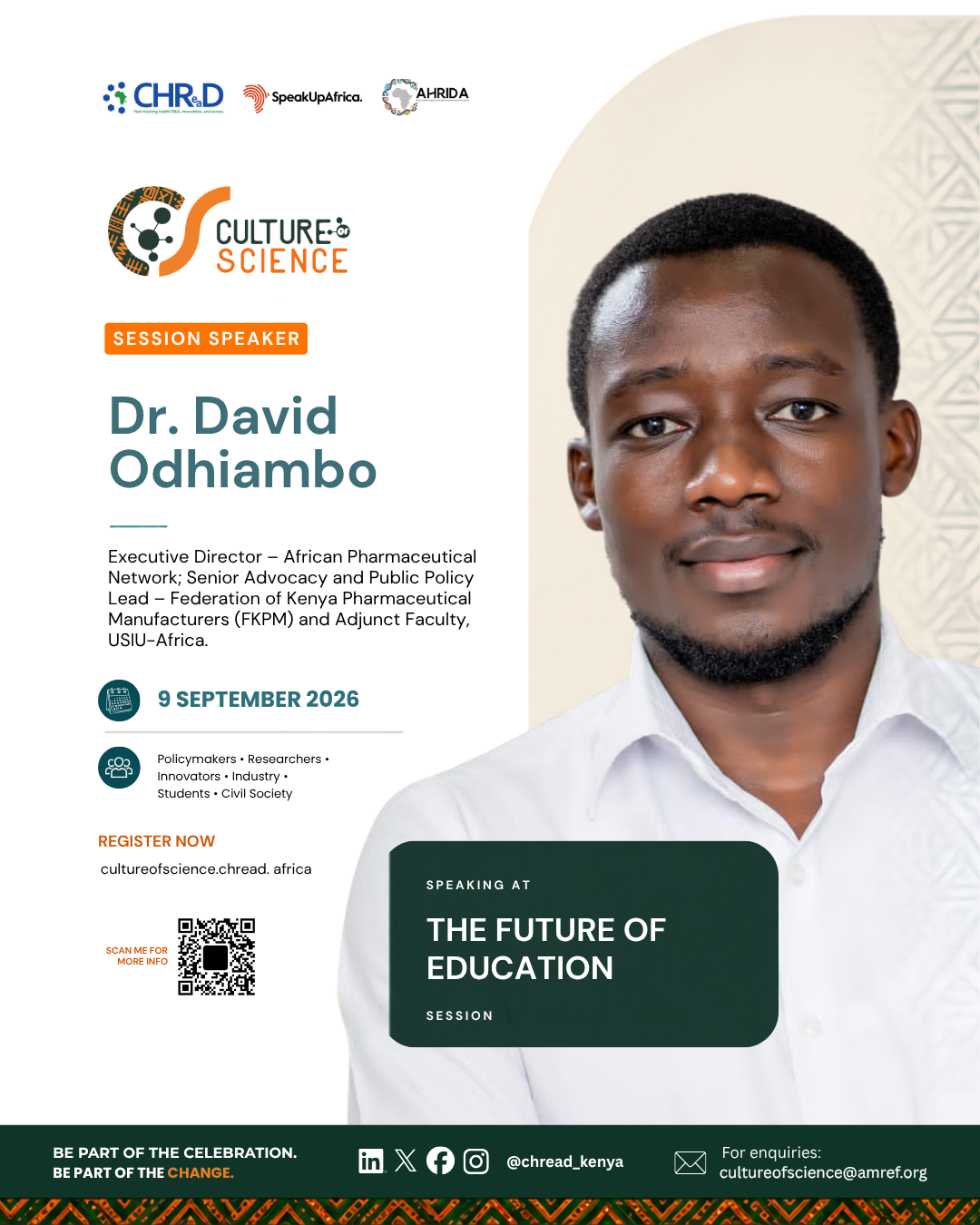 Culture of Science Conference speaker poster