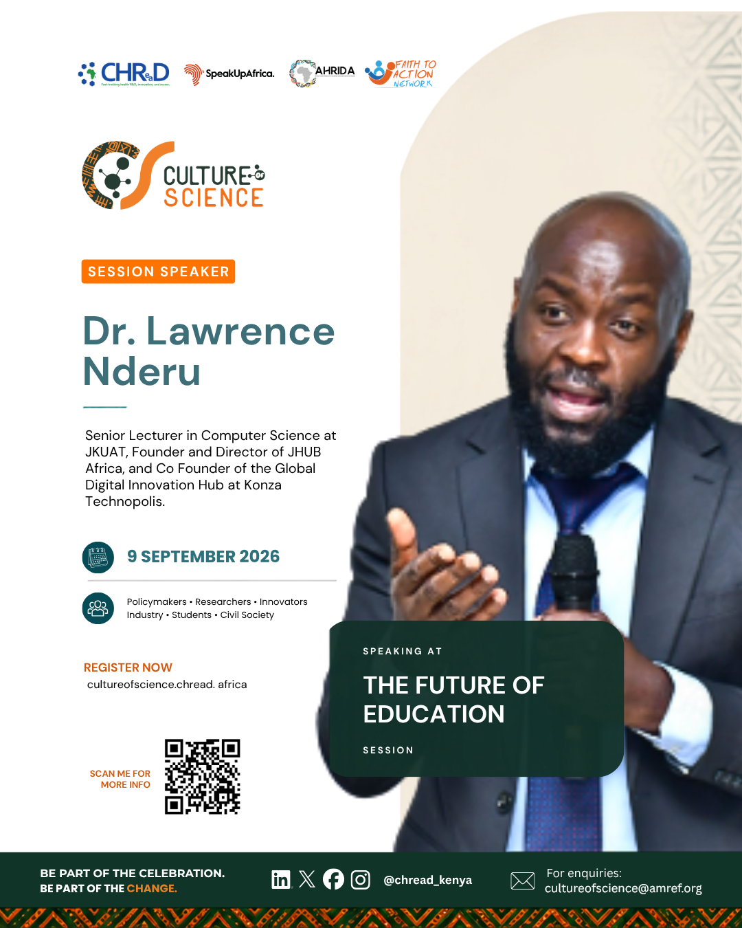 Culture of Science Conference speaker poster