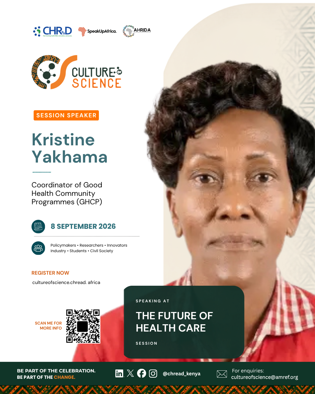 Culture of Science Conference speaker poster
