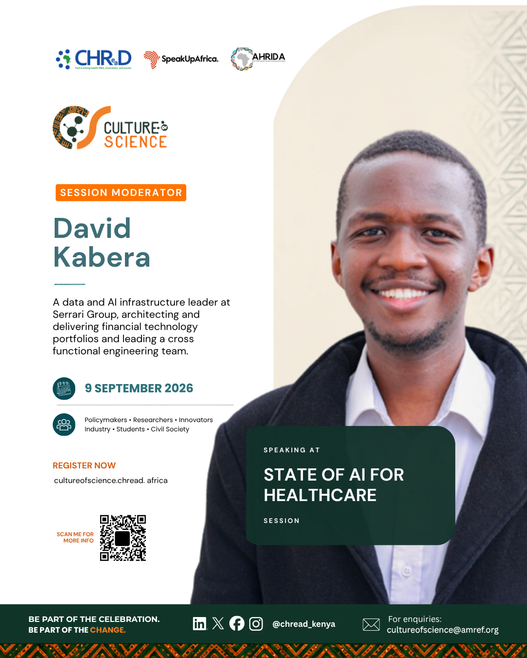 Culture of Science Conference speaker poster