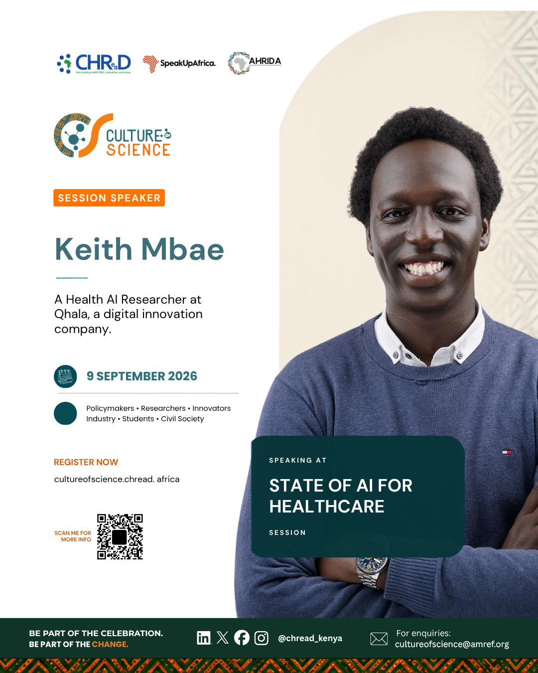 Culture of Science Conference speaker poster