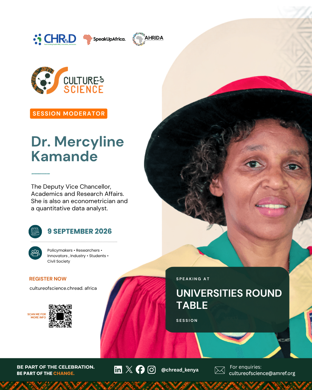 Culture of Science Conference speaker poster