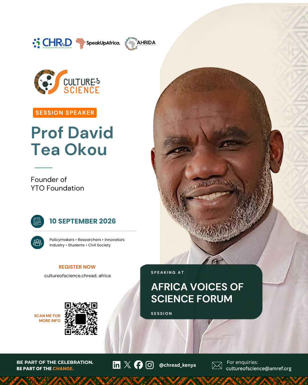 Culture of Science Conference speaker poster