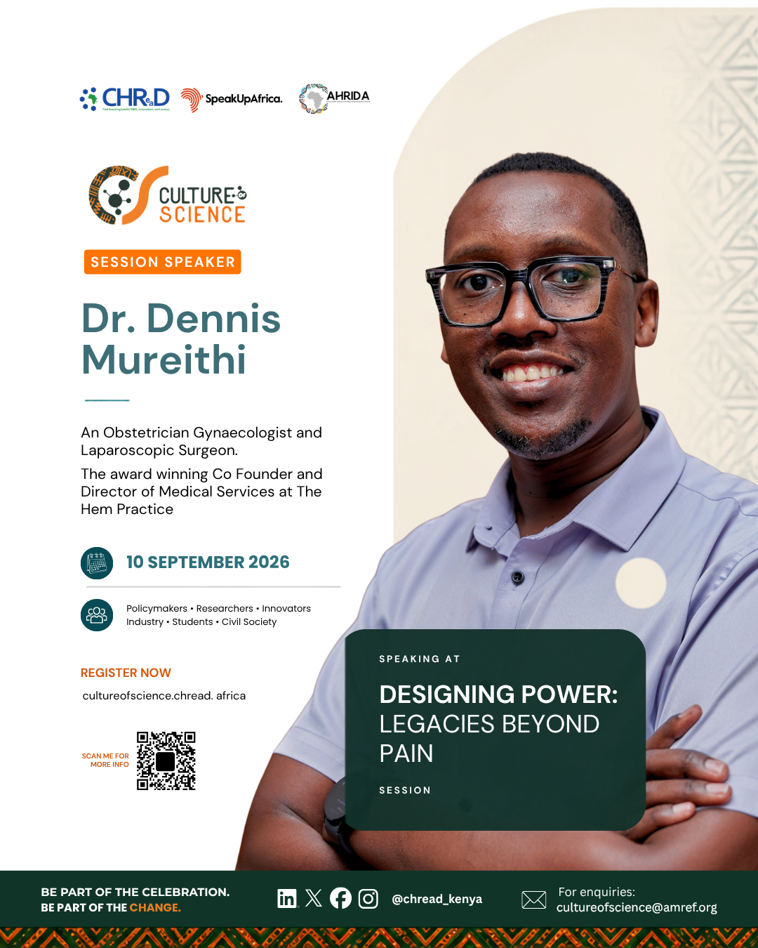 Culture of Science Conference speaker poster