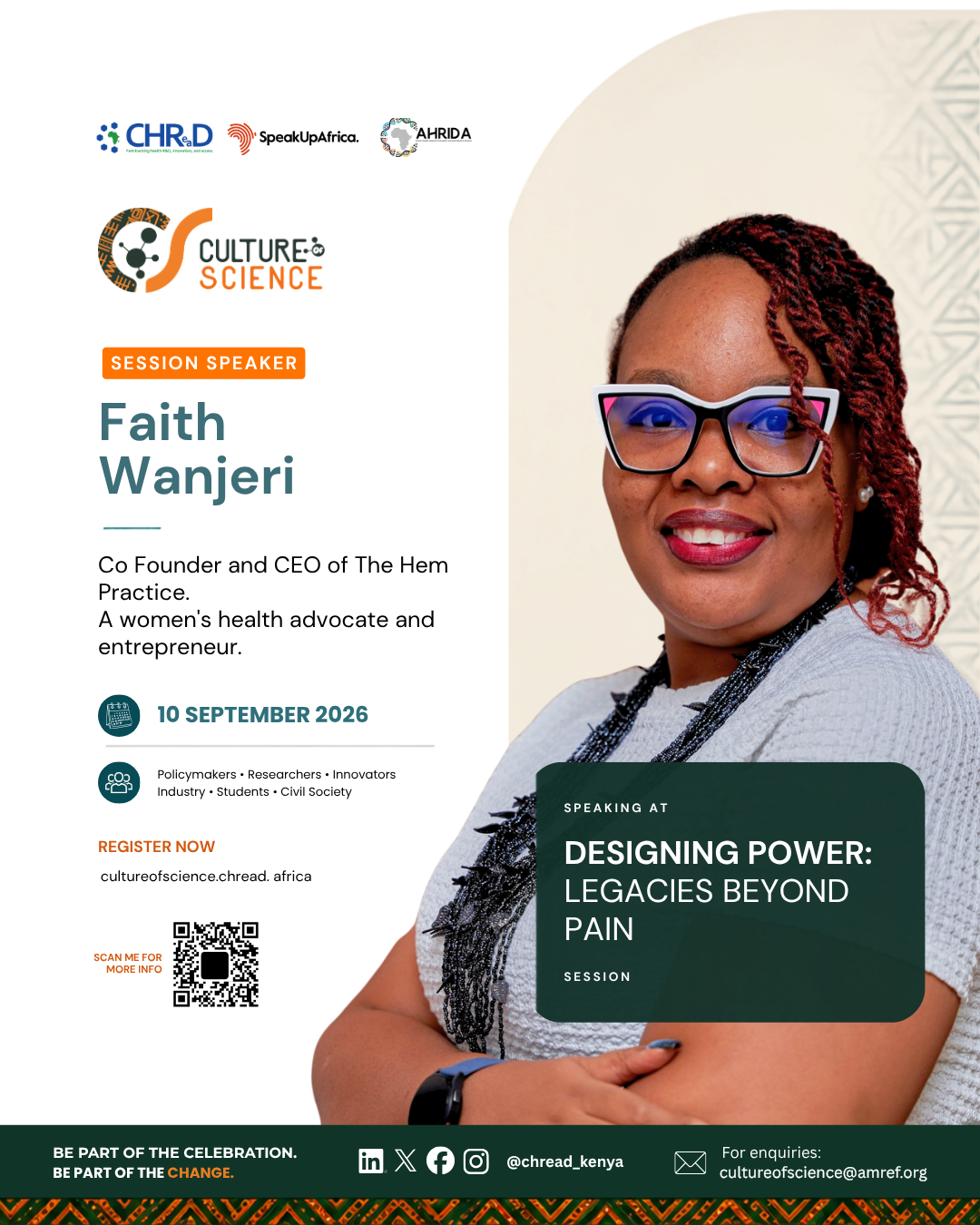 Culture of Science Conference speaker poster