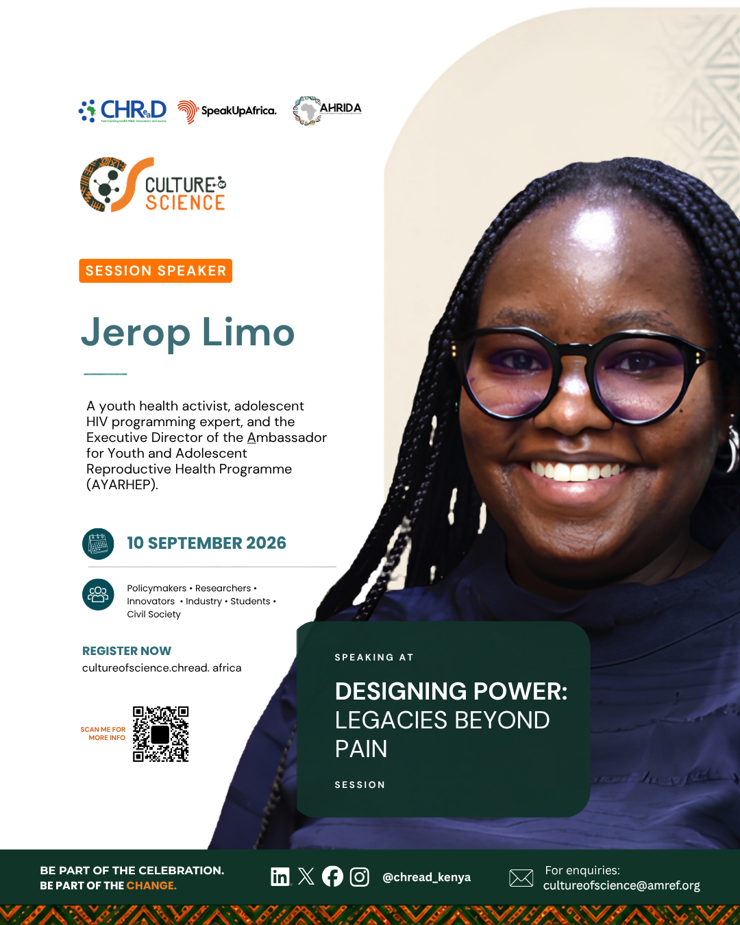 Culture of Science Conference speaker poster