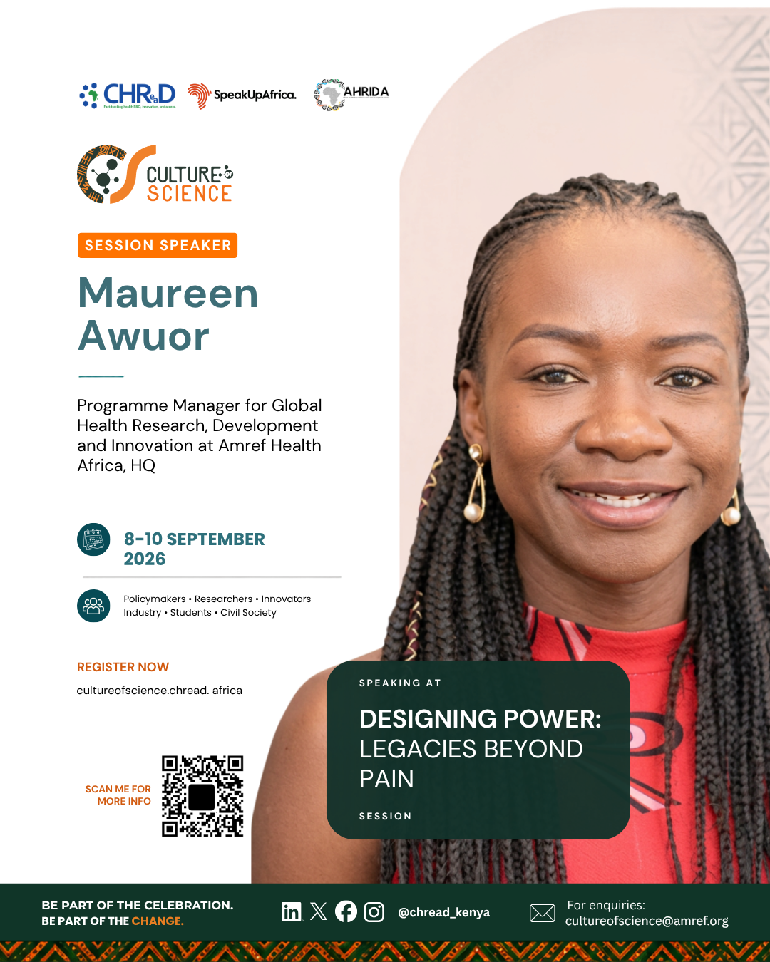 Culture of Science Conference speaker poster