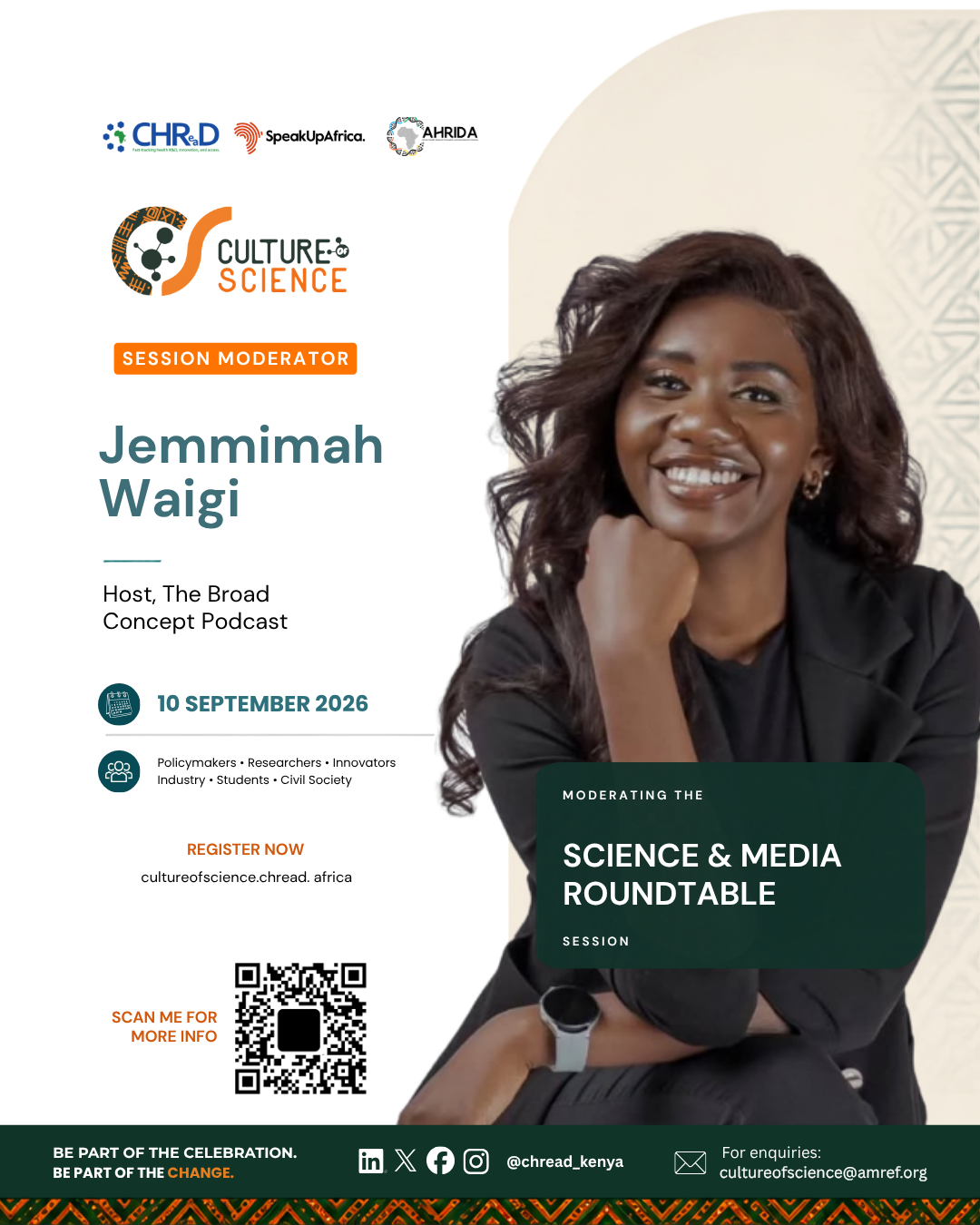 Culture of Science Conference speaker poster