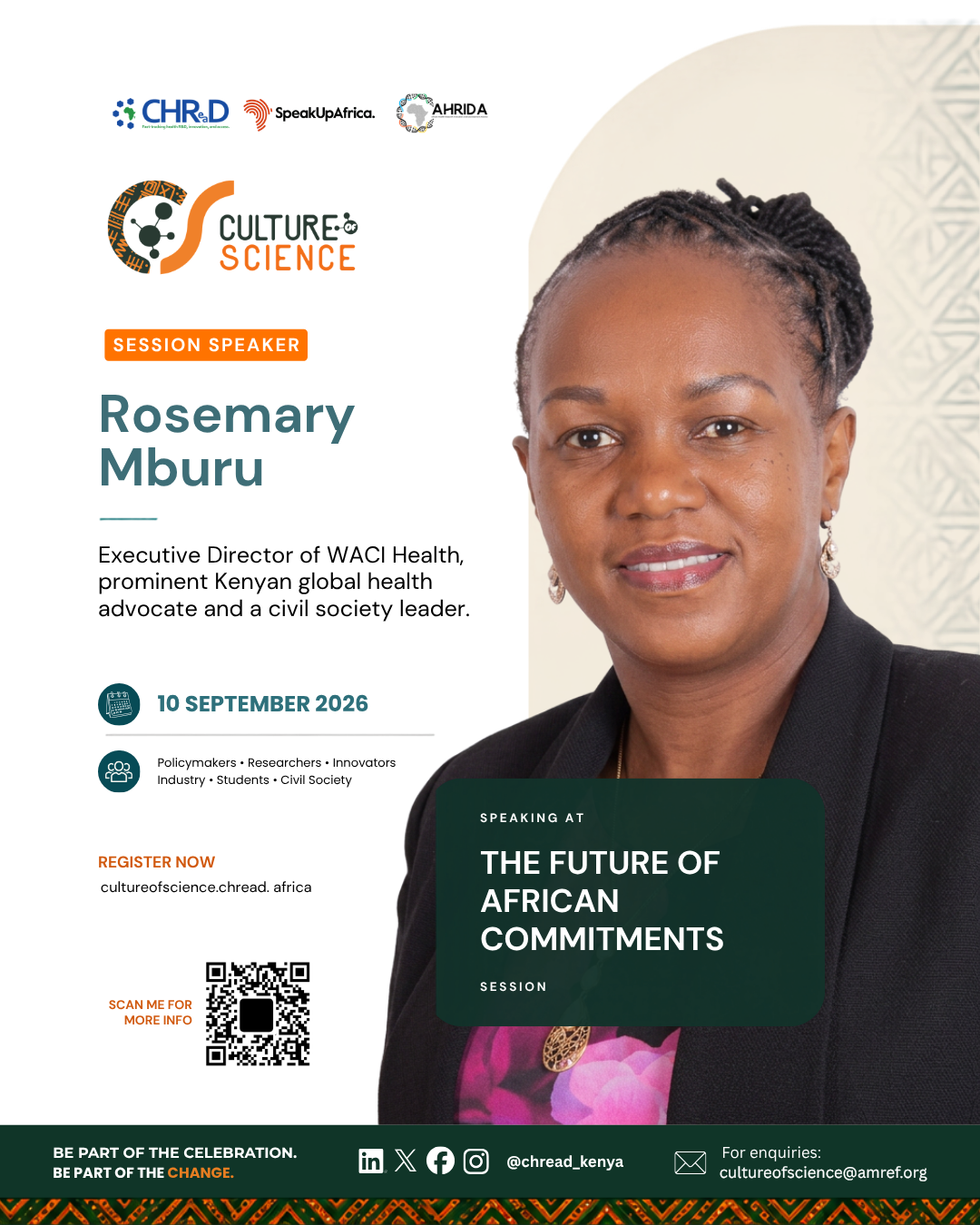 Culture of Science Conference speaker poster