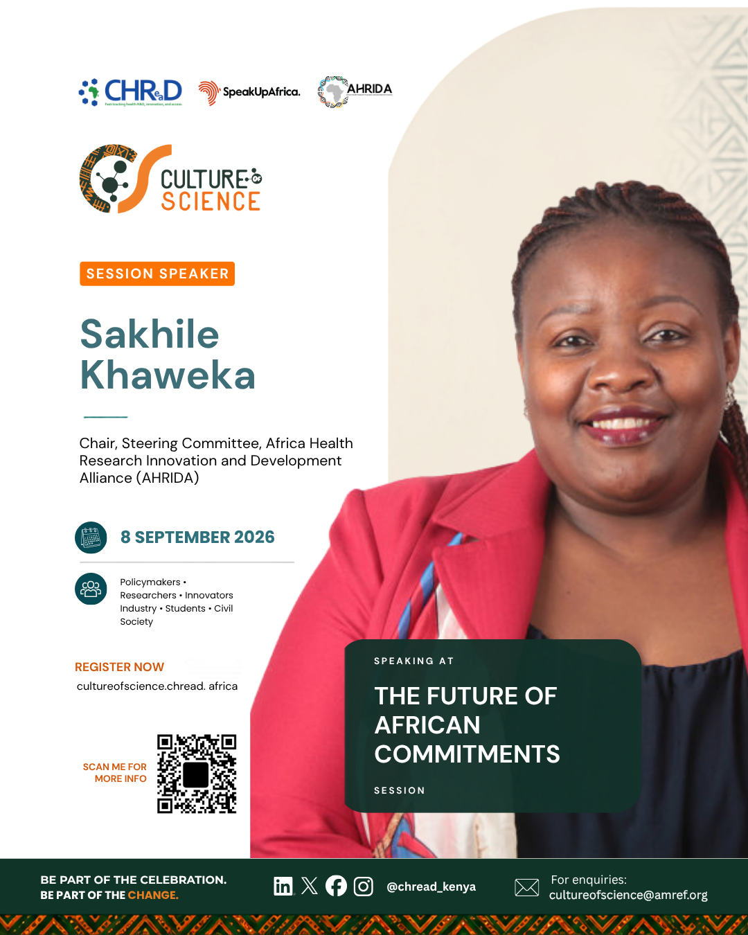 Culture of Science Conference speaker poster